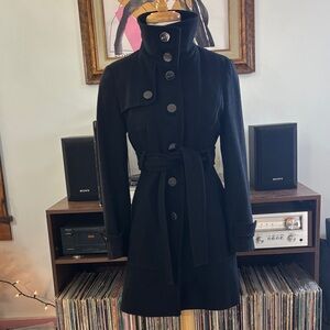 Kenneth Cole New York Black Peacoat Coat